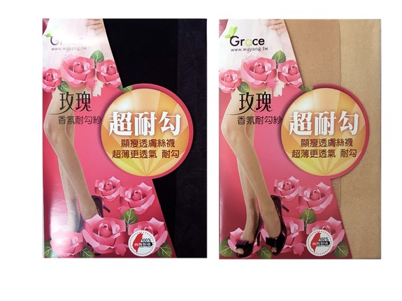 玫瑰香氛超耐勾褲襪-黑 Q2757