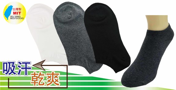 200針精梳棉船形色襪2E12584